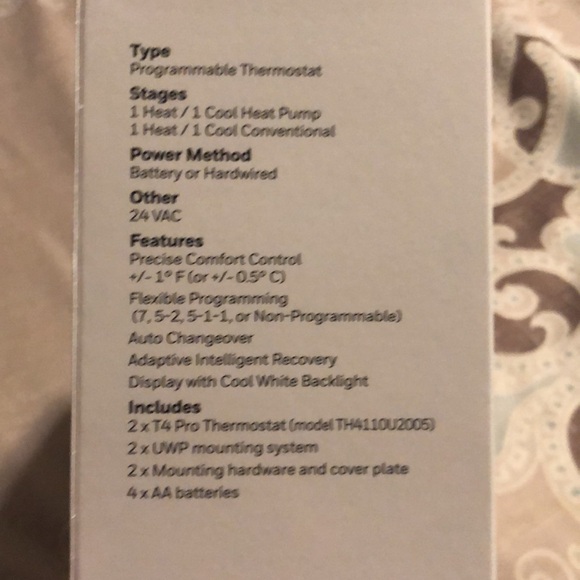Honeywell T4 Pro Smart Thermostat, new in box - Picture 3 of 5